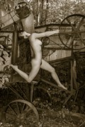 Molly Nude on Farm Equipment Artistic Nude Photo by Photographer Risen Phoenix