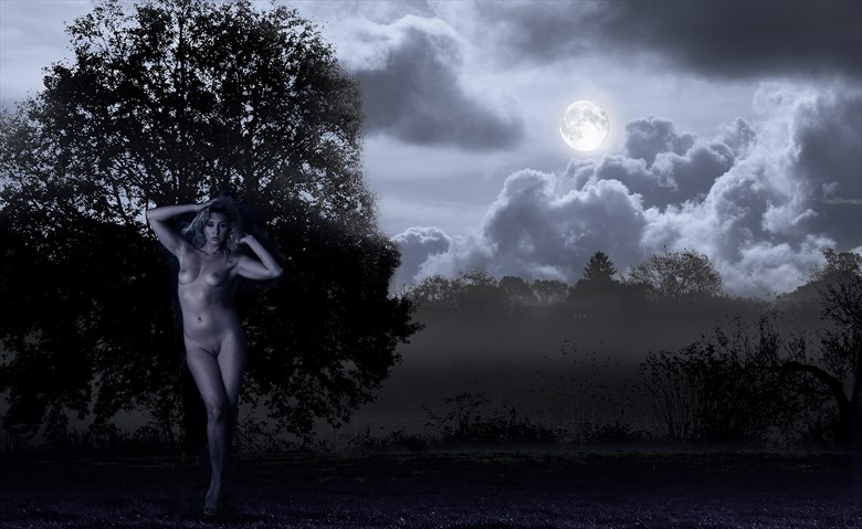 Moonlit Nymph Artistic Nude Photo by Photographer Ray Kirby
