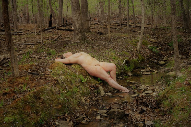 Moss and Rock Artistic Nude Photo by Photographer EnlightenedImagesNC