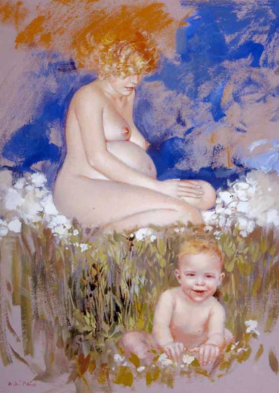Motherhood Artistic Nude Artwork by Artist Bruno Di Maio