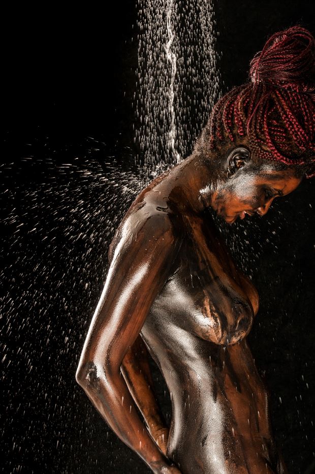 Naomi Showers to Remove Body Paint Artistic Nude Photo by Photographer Ian Cartwright
