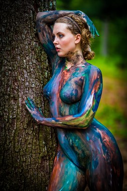 Nature Body Painting Photo by Model Lila Blue