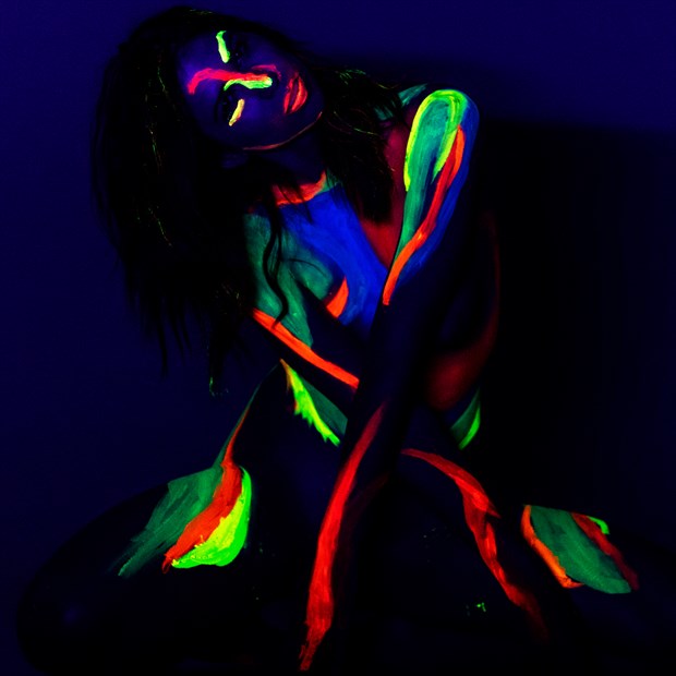 Neon lines Artistic Nude Photo by Photographer Byondhelp