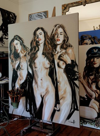 Nicole Artistic Nude Artwork by Artist Michel Canetti