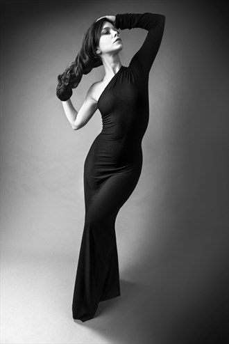 Nicole in Black Dress Glamour Photo by Photographer Brady