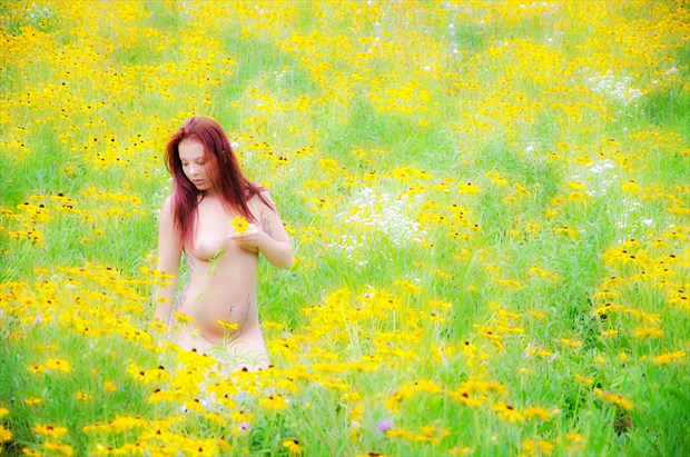 Nude Flower Picker Artistic Nude Photo by Model Margaret