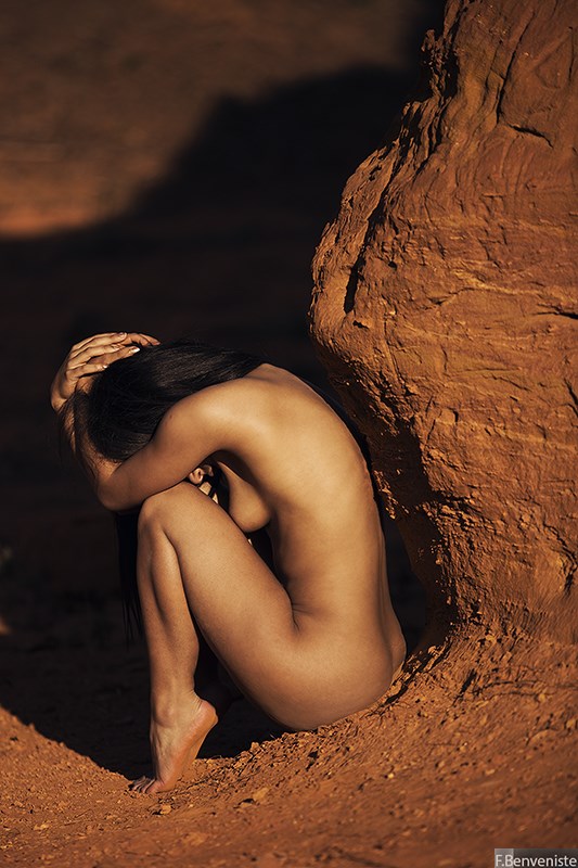 Nude in Ocre Artistic Nude Photo by Photographer Francois Benveniste