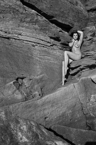 Nude on Rock Face Artistic Nude Photo by Photographer Rich Eternity