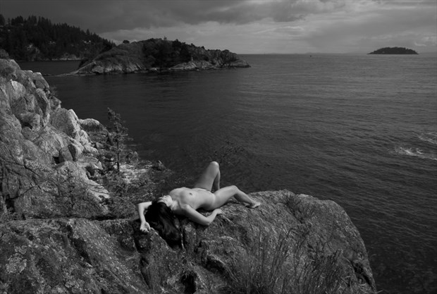 Nude on the rocks by the sea. Artistic Nude Photo by Photographer Big V