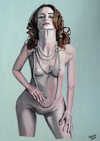 Nude with Pearls Artistic Nude Artwork by Artist Spritecat1