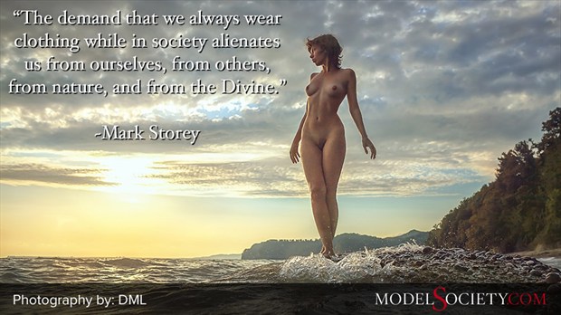 Nudity quote by Mark Storey with nude model photography by DML Artistic Nude Photo by Administrator Model Society Admin