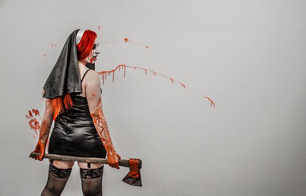 Nun with Axe Alternative Model Photo by Photographer Studio5graphics