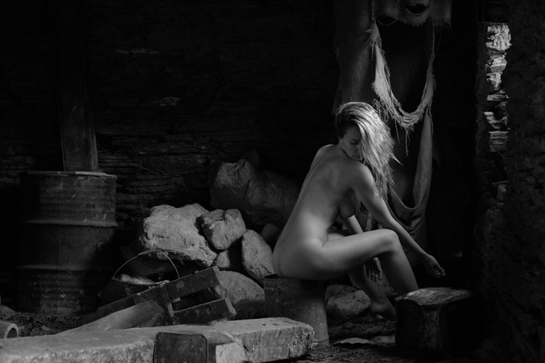 Old Barn Artistic Nude Artwork by Model RomiMuse