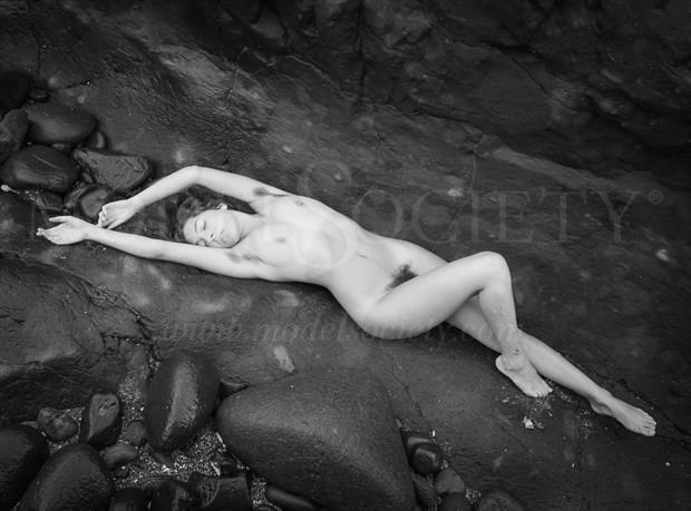On Black Rock Artistic Nude Photo by Photographer Inge Johnsson