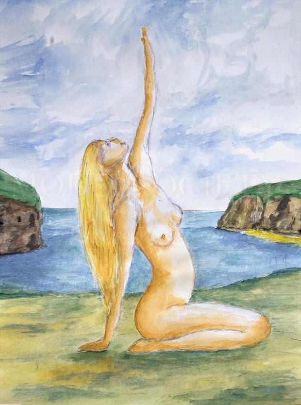 On the cliff tops. Artistic Nude Artwork by Photographer BarleyFields