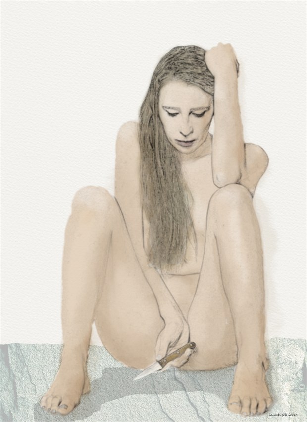 Only a woman can Artistic Nude Artwork by Artist ianwh