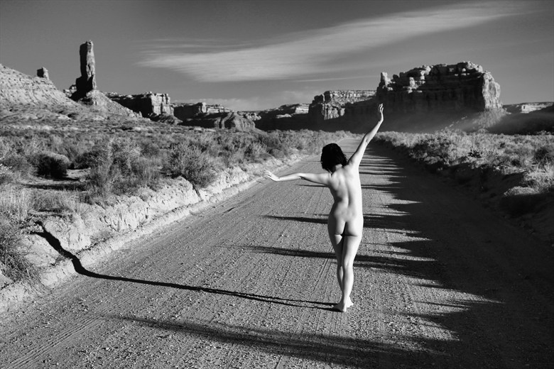 Open Road Artistic Nude Photo by Photographer David Winge