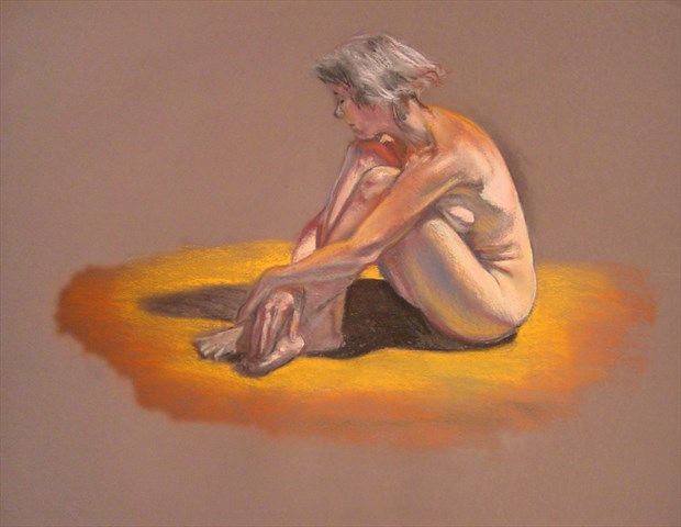 Orange Artistic Nude Artwork by Artist Mike Hines