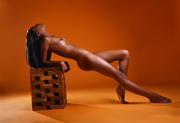 Orange Artistic Nude Photo by Model Aly Jhene 