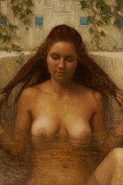 Outdoor Bath Artistic Nude Artwork by Artist Matthew Joseph Peak