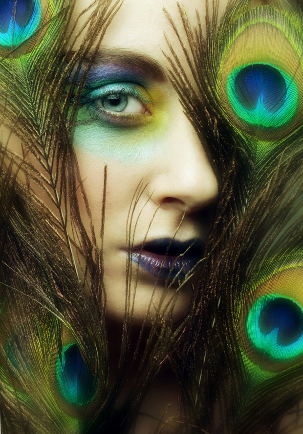 Peacock Surreal Photo by Model Holly Alexander