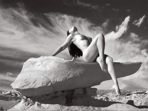 Pedestal Rock Artistic Nude Photo by Model claudineartnude