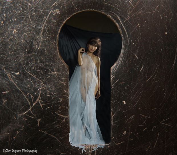 Peeping Thru The Key Hole Artistic Nude Photo by Model Lil Maria