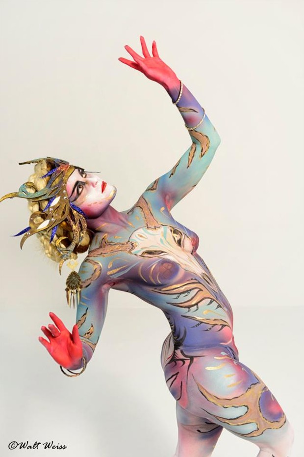 Photo by Walt Wiess Body Paint Artistic Nude Photo by Model AtenaMy