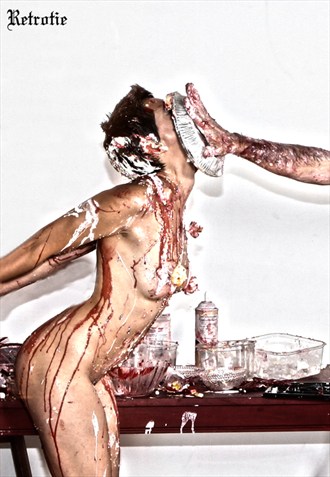 Pie To The Face Erotic Photo by Photographer Retrotie