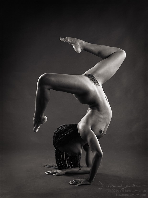 Pincha Mayurasana Scorpion Variation Artistic Nude Photo by Model QUINTESSENCE