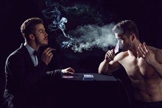Playing poker with yourself  Surreal Photo by Model AcroJohn89