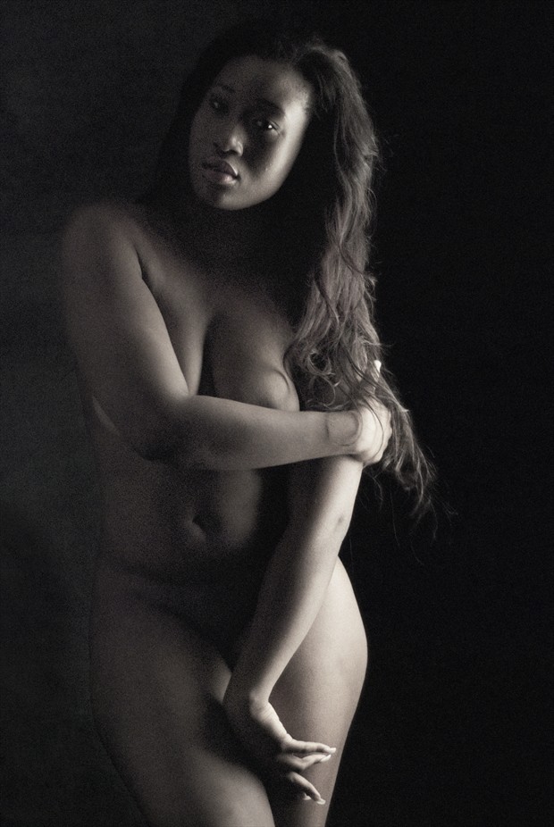 Portrait of Model with Side Light Artistic Nude Photo by Photographer Mark Bigelow