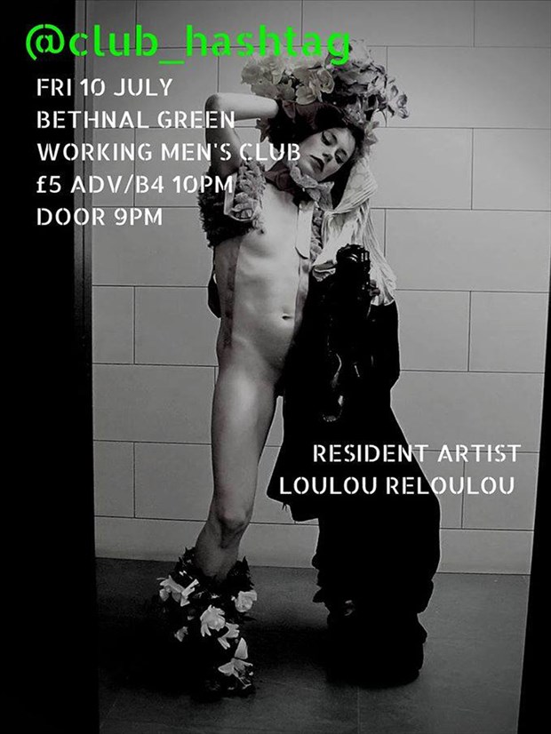 Poster for Club Hashtag Artistic Nude Photo by Model Lou Lou