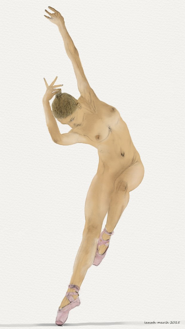 Prancing Artistic Nude Artwork by Artist ianwh