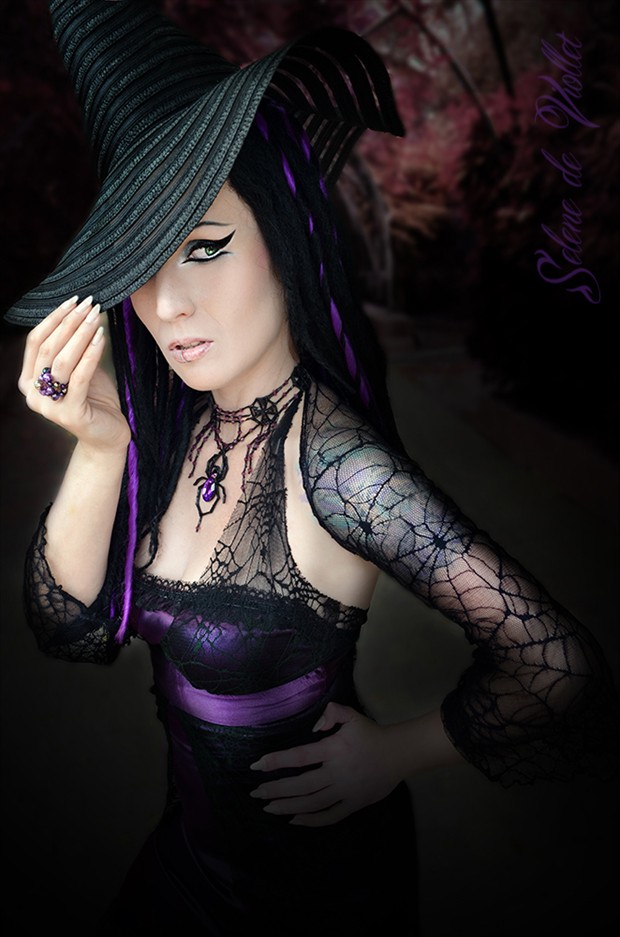 Purple Wicked Witch Tattoos Photo by Model Selene de Viollet