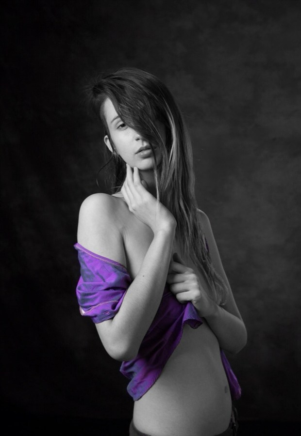 Purple passion. Studio Lighting Photo by Model Cat Luna