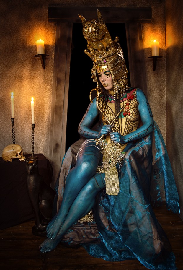 Queen of the Nile Body Painting Photo by Photographer Les Auld