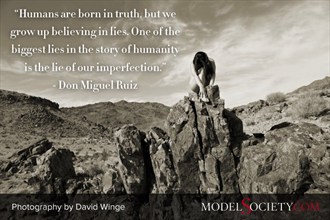 Quote by Don Miguel Ruiz with Art Model in Nature by David Winge Artistic Nude Photo by Administrator Model Society Admin