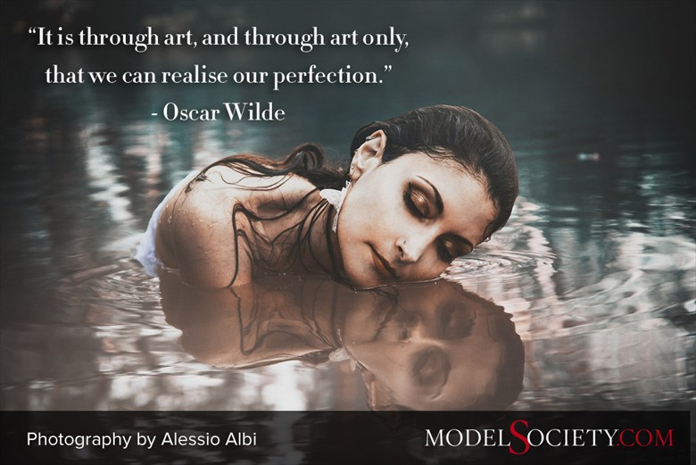 Quote by Oscar Wilde with Model Photography by Alessio Albi Nature Photo by Administrator Model Society Admin