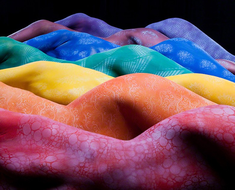 Rainbow Curves Body Painting Photo by Photographer Craig C