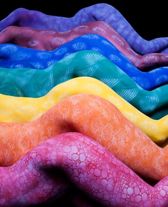 Rainbow Multiscape Artistic Nude Artwork by Model Syren Lestat