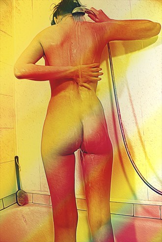 Rainbow and Wet Beauty, part 1 Artistic Nude Artwork by Photographer redgray