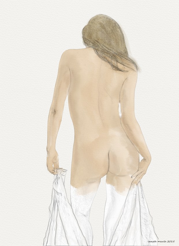 Rear study Artistic Nude Artwork by Artist ianwh