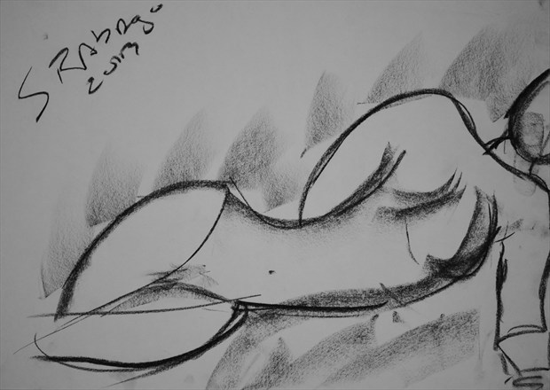 Reclining Muse Abstract Artwork by Artist srrabago