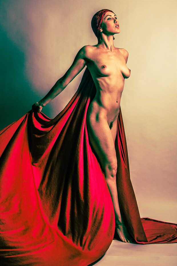Red Cape Artistic Nude Photo by Photographer 3 Graces Photography