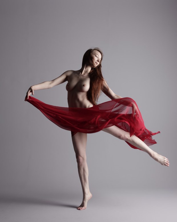 Red Dancer Artistic Nude Photo by Model Ciryadien