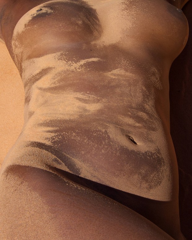 Red Sand on Brown Body Artistic Nude Photo by Photographer LCB