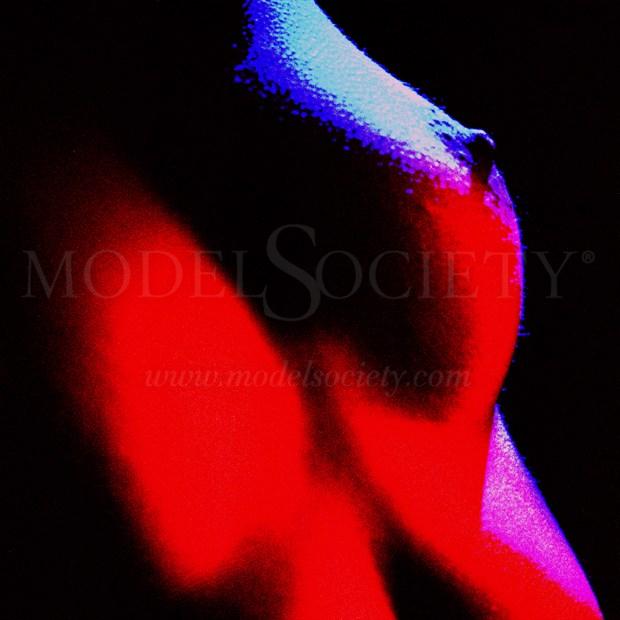Red and Cyan Artistic Nude Photo by Photographer John Keedwell