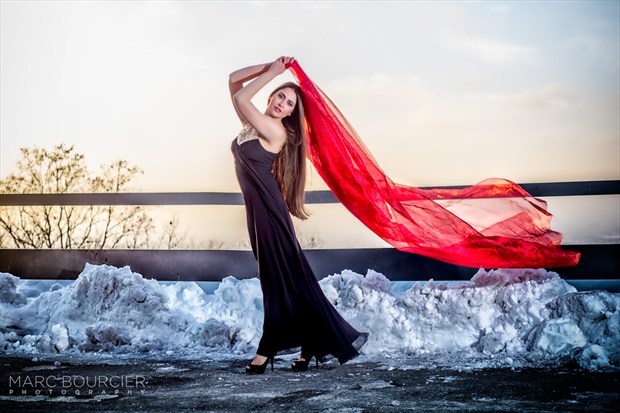 Red in the wind Fashion Photo by Photographer Marc Bourcier Photography