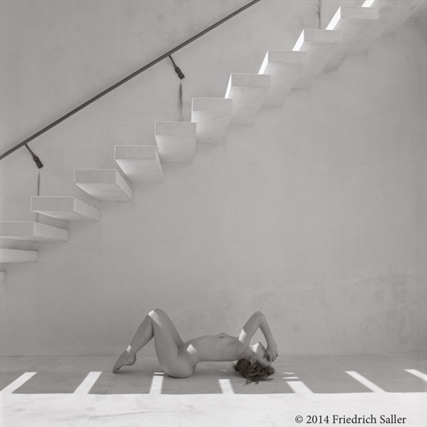 Reflecting on Rays Artistic Nude Photo by Photographer Friedrich Saller